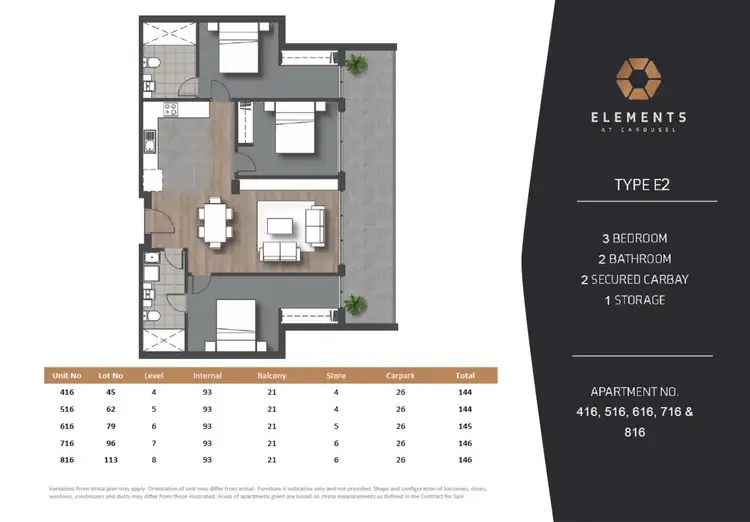Floorplan of Homely apartment listing, 516/14-16 Leila Street, Cannington WA 6107