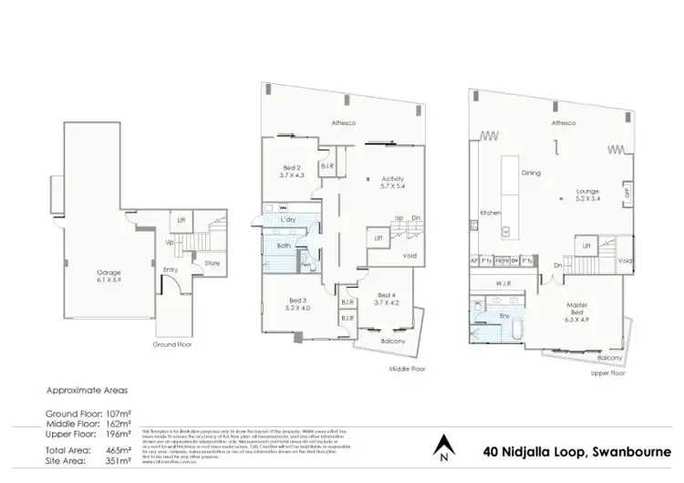 Floorplan of Homely house listing, 40 Nidjalla Loop, Swanbourne WA 6010
