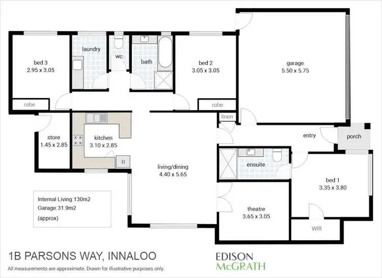 Floorplan of Homely house listing, 1B Parsons Way, Innaloo WA 6018