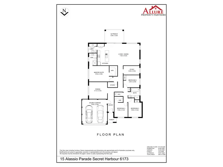 Floorplan of Homely house listing, 15 Alassio Pde, Secret Harbour WA 6173