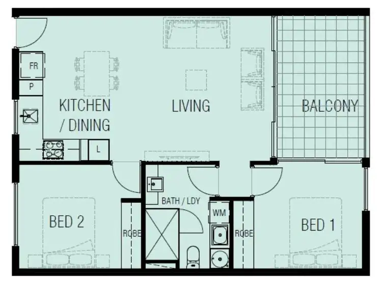 Floorplan of Homely apartment listing, 20/97 Peninsula Road, Maylands WA 6051