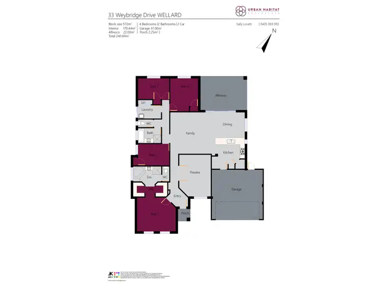 Floorplan of Homely house listing, 33 Weybridge Drive, Wellard WA 6170