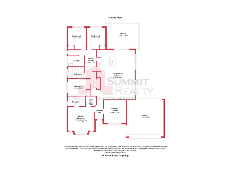 Floorplan of Homely house listing, 11 Murtin Road, Dalyellup WA 6230