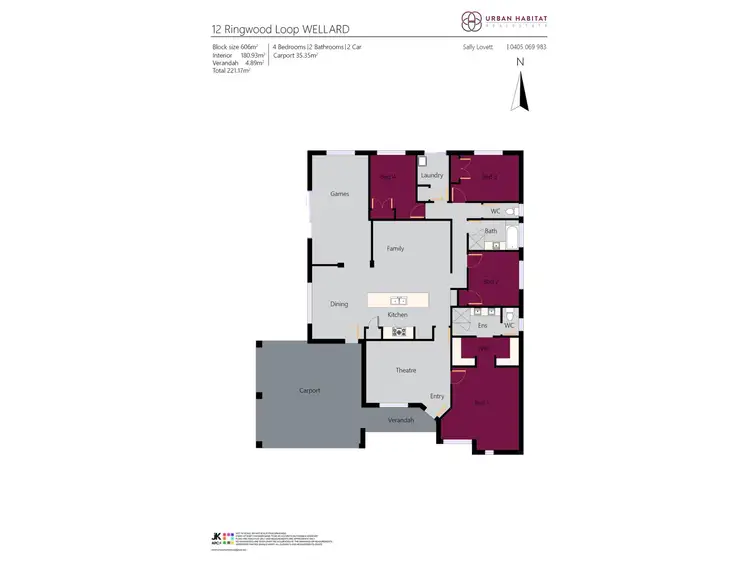 Floorplan of Homely house listing, 12 Ringwood Loop, Wellard WA 6170