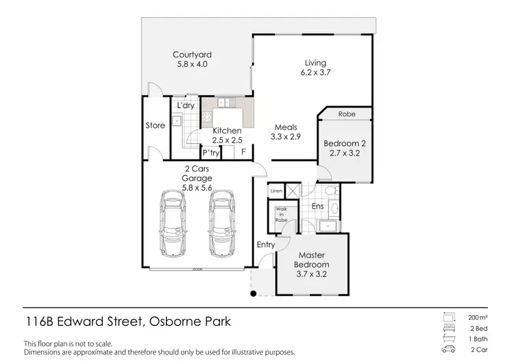 Floorplan of Homely unit listing, 116B Edward Street, Osborne Park WA 6017
