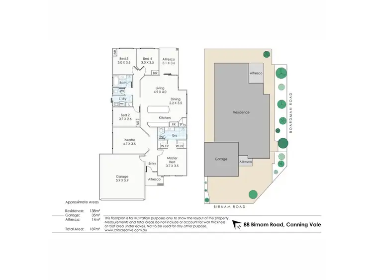 Floorplan of Homely house listing, 88 Birnam Road, Canning Vale WA 6155