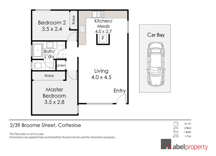 Floorplan of Homely apartment listing, 2/39 Broome Street, Cottesloe WA 6011