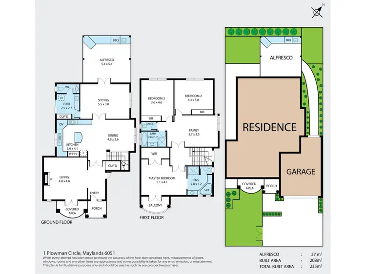 Floorplan of Homely house listing, 1 Plowman Circle, Maylands WA 6051