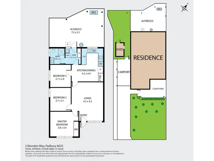 Floorplan of Homely villa listing, 3 Marsden Way, Padbury WA 6025