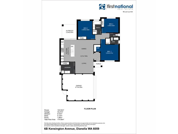 Floorplan of Homely house listing, 6B Kensington Avenue, Dianella WA 6059