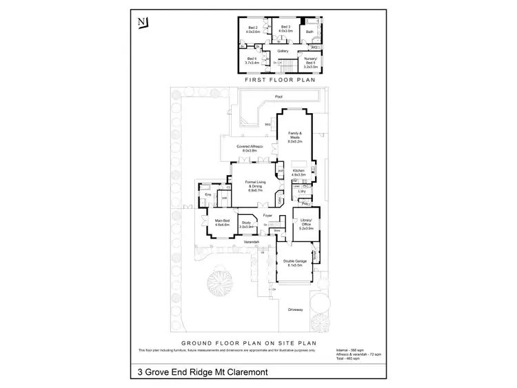 Floorplan of Homely house listing, 3 Grove End Ridge, Mount Claremont WA 6010