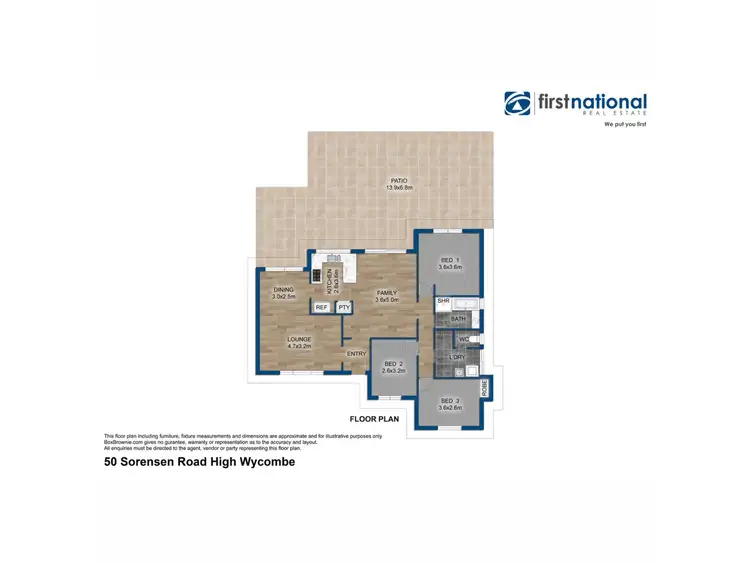Floorplan of Homely house listing, 50 Sorensen Road, High Wycombe WA 6057
