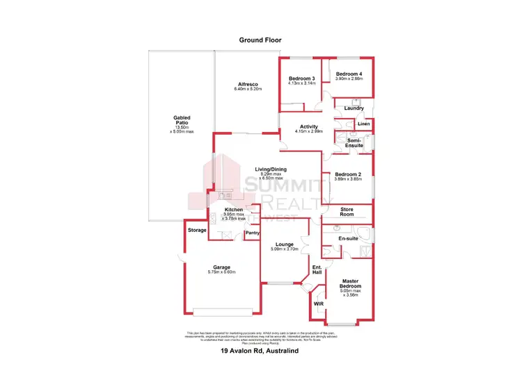 Floorplan of Homely house listing, 19 Avalon Road, Australind WA 6233