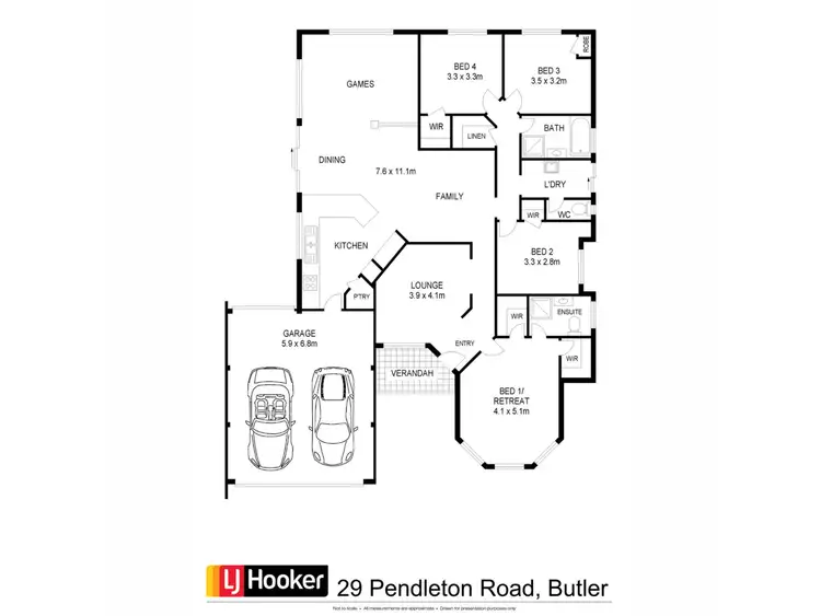 Floorplan of Homely house listing, 29 Pendleton Crescent, Butler WA 6036
