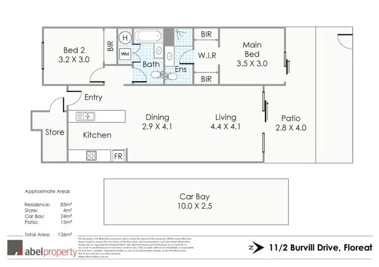 Floorplan of Homely apartment listing, 11/2 Burvill Drive, Floreat WA 6014