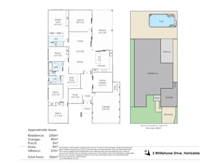 Floorplan of Homely house listing, 3 Whitehorse Drive, Harrisdale WA 6112