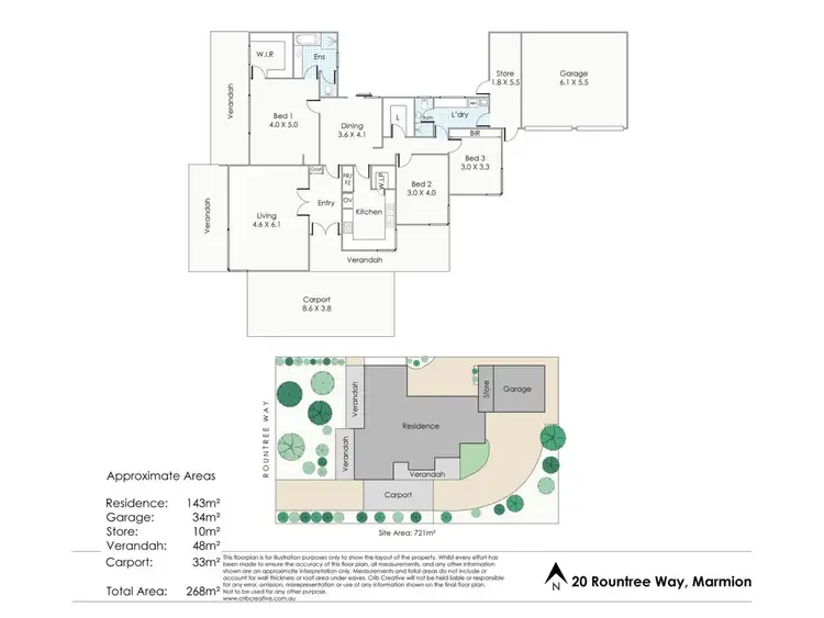 Floorplan of Homely house listing, 20 Rountree Way, Marmion WA 6020