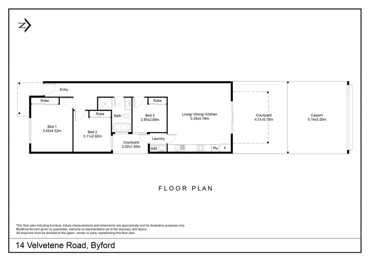 Floorplan of Homely house listing, 14 Velvetene Road, Byford WA 6122