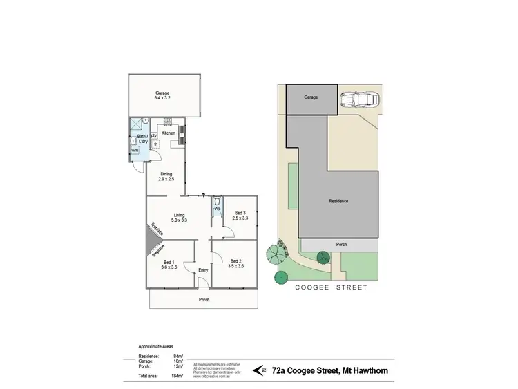 Floorplan of Homely house listing, 72A Coogee Street, Mount Hawthorn WA 6016