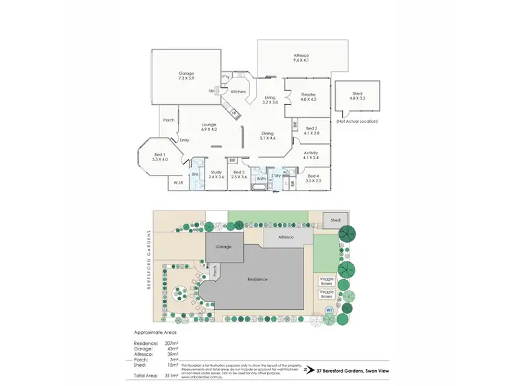 Floorplan of Homely house listing, 37 Beresford Gardens, Swan View WA 6056