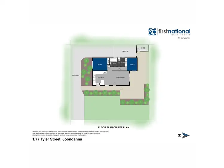 Floorplan of Homely villa listing, 1/77 Tyler Street, Joondanna WA 6060