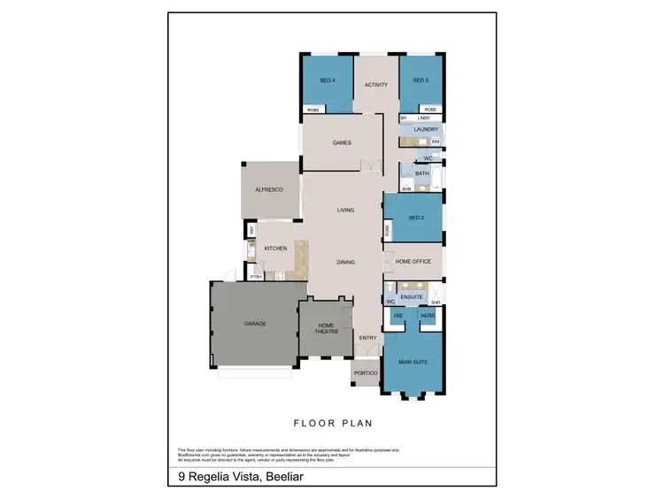 Floorplan of Homely house listing, 9 Regelia Vista, Beeliar WA 6164