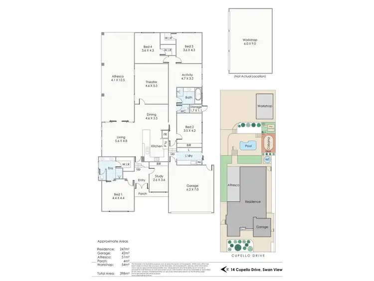 Floorplan of Homely house listing, 14 Cupello Drive, Swan View WA 6056