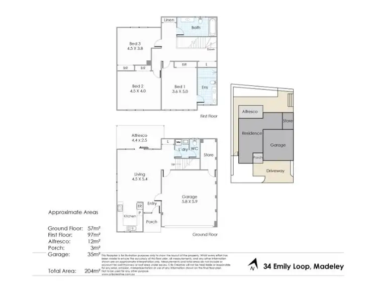 Floorplan of Homely house listing, 34 Emily Loop, Madeley WA 6065