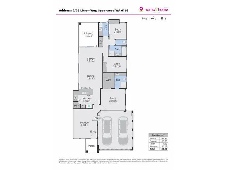 Floorplan of Homely house listing, 2/36 Lintott Way, Spearwood WA 6163