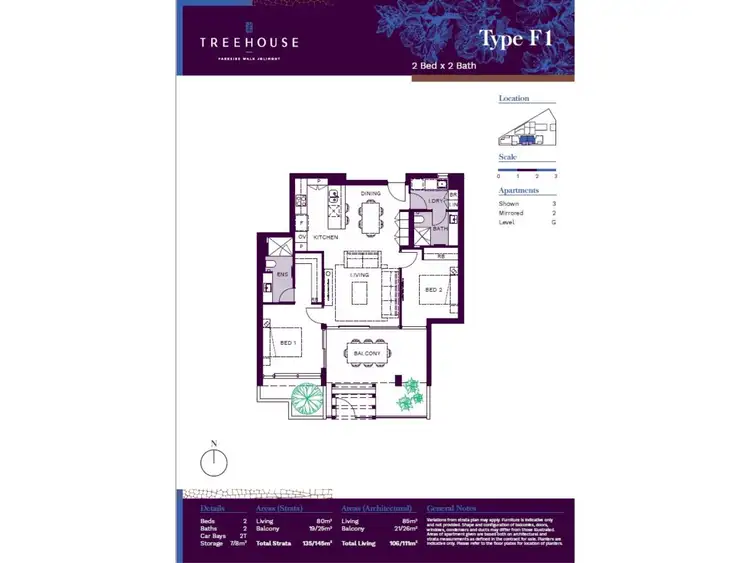 Floorplan of Homely apartment listing, GF3/18 Hortus Way, Jolimont WA 6014