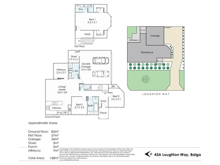 Floorplan of Homely villa listing, 43A Loughton Way, Balga WA 6061