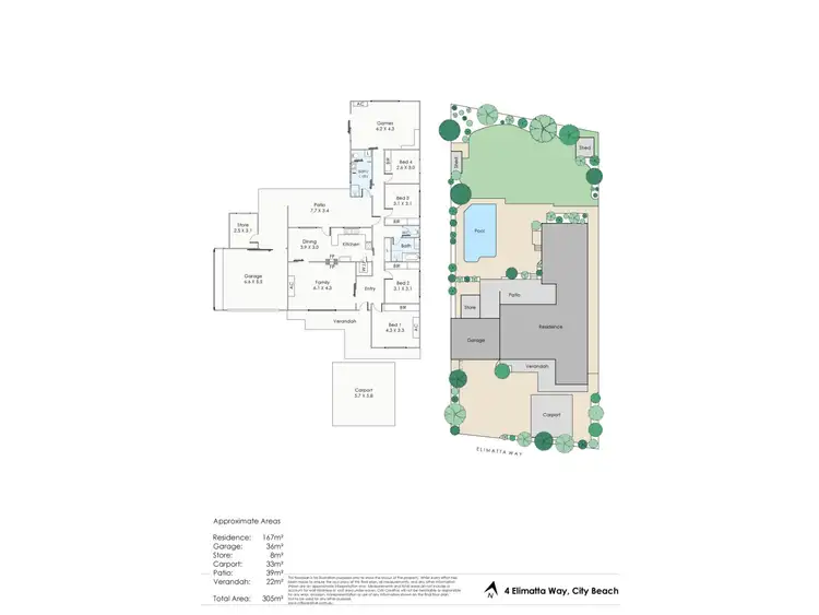 Floorplan of Homely house listing, 4 Elimatta Way, City Beach WA 6015