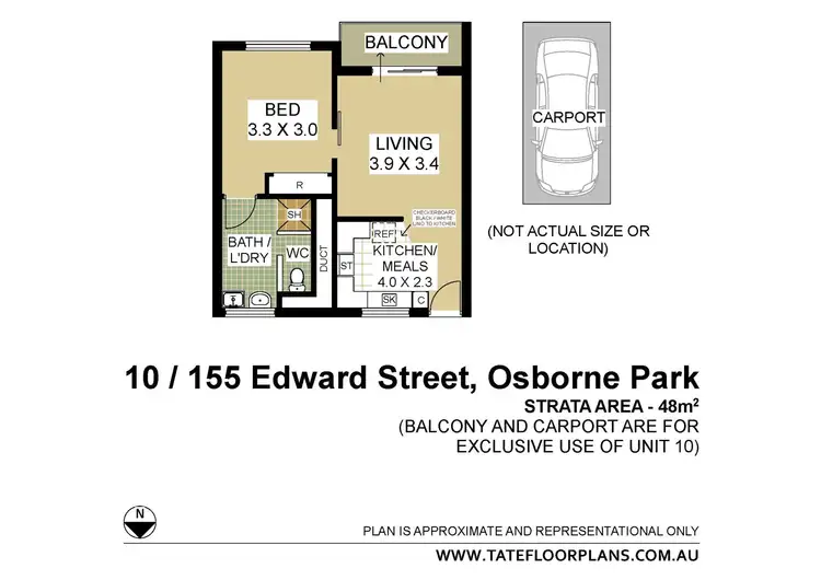 Floorplan of Homely apartment listing, 10/155 Edward Street, Osborne Park WA 6017