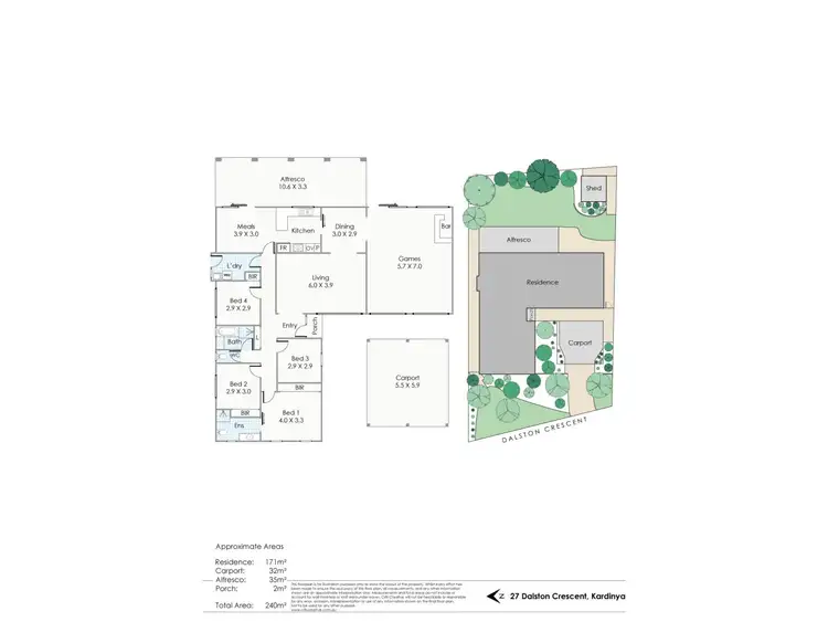 Floorplan of Homely house listing, 27 Dalston Crescent, Kardinya WA 6163