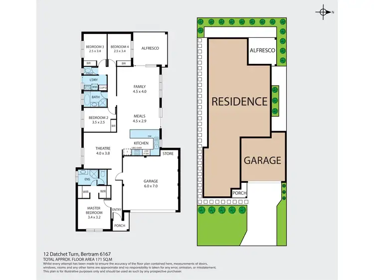 Floorplan of Homely house listing, 12 Datchet Turn, Bertram WA 6167