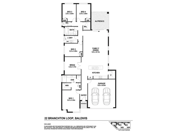 Floorplan of Homely house listing, 22 Branchton Loop, Baldivis WA 6171