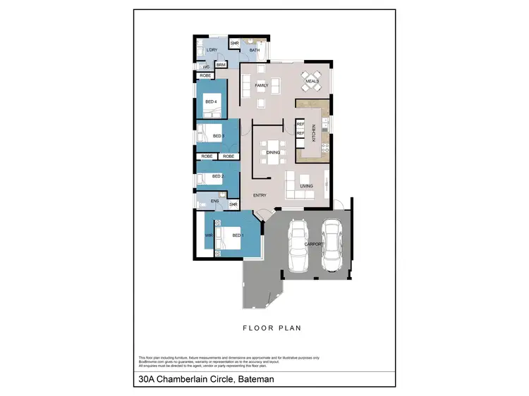 Floorplan of Homely house listing, 30A Chamberlain Circle, Bateman WA 6150