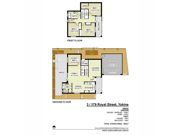 Floorplan of Homely townhouse listing, 179c Royal Street, Yokine WA 6060