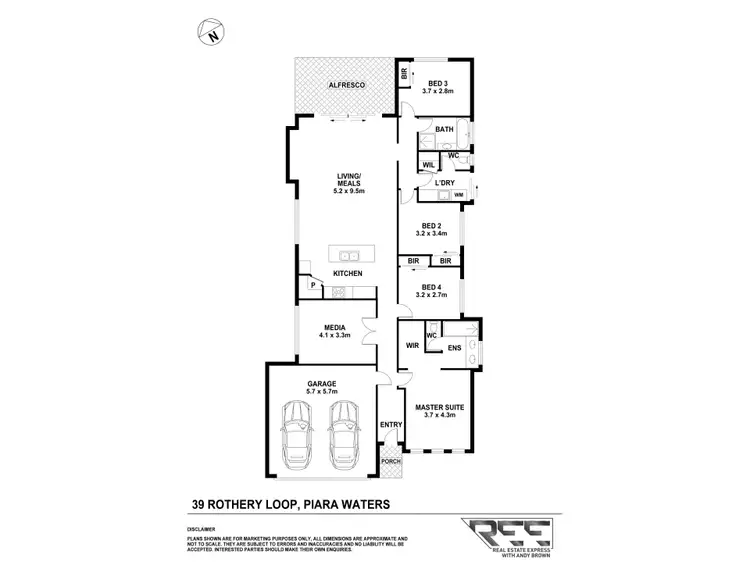 Floorplan of Homely house listing, 39 Rothery Loop, Piara Waters WA 6112