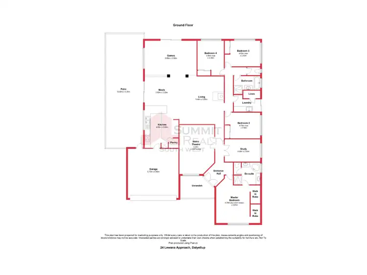 Floorplan of Homely house listing, 24 Lewana Approach, Dalyellup WA 6230