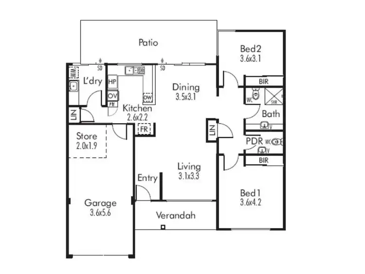 Floorplan of Homely retirement listing, 22 Imperial Circuit, Madeley WA 6065