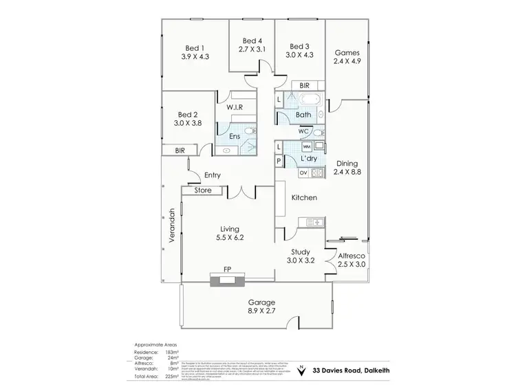 Floorplan of Homely house listing, 33 Davies Road, Dalkeith WA 6009