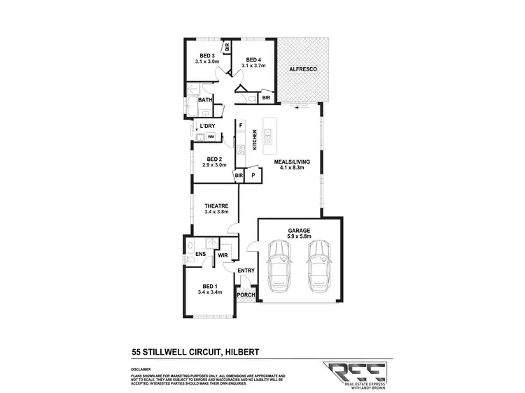 Floorplan of Homely house listing, 55 Stillwell Circuit, Hilbert WA 6112