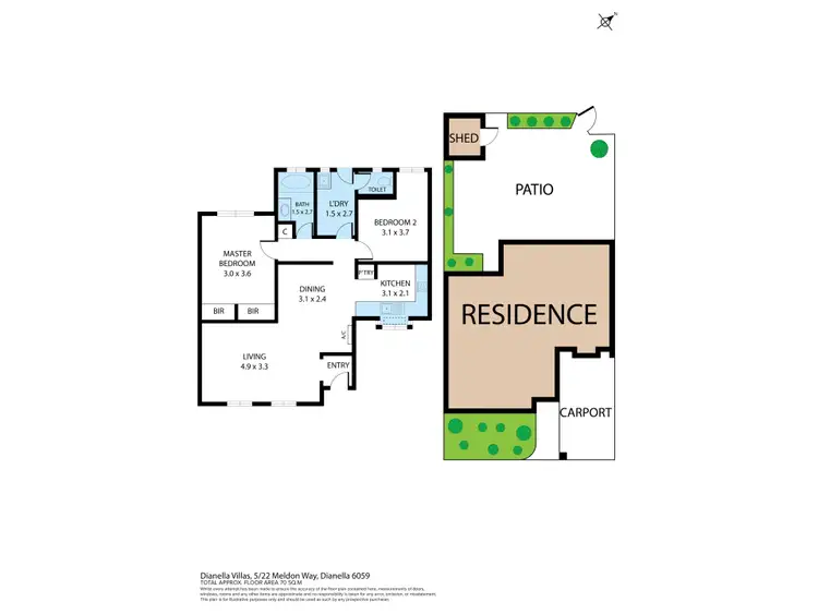 Floorplan of Homely villa listing, 5/22 Meldon Way, Dianella WA 6059