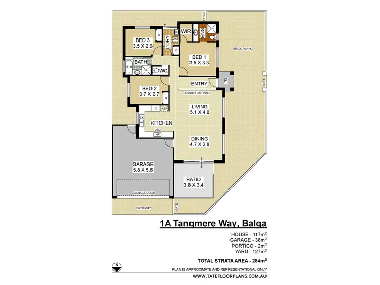 Floorplan of Homely house listing, 1a Tangmere Way, Balga WA 6061
