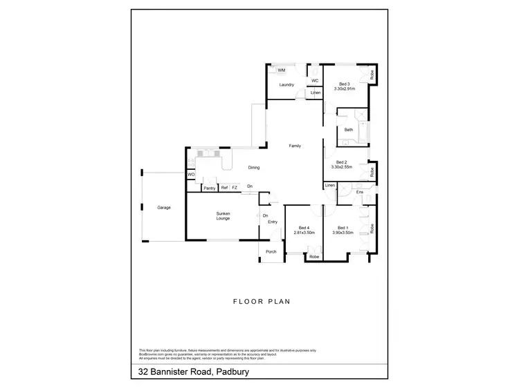 Floorplan of Homely house listing, 32 Bannister Road, Padbury WA 6025