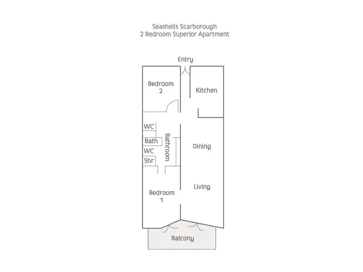 Floorplan of Homely apartment listing, 203/178 The Esplanade, Scarborough WA 6019