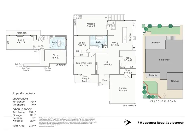Floorplan of Homely house listing, 9 Weaponess Road, Scarborough WA 6019