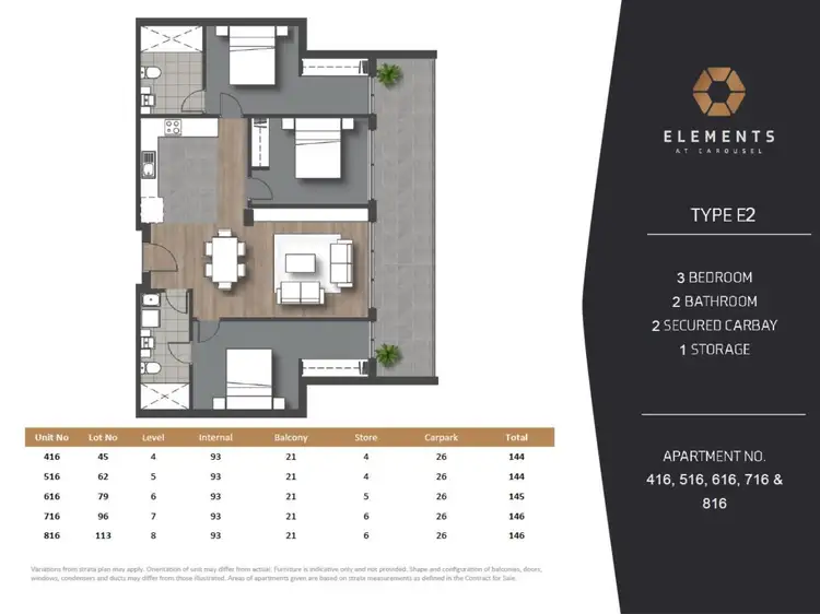 Floorplan of Homely apartment listing, 605/14 & 16 Leila Street, Cannington WA 6107