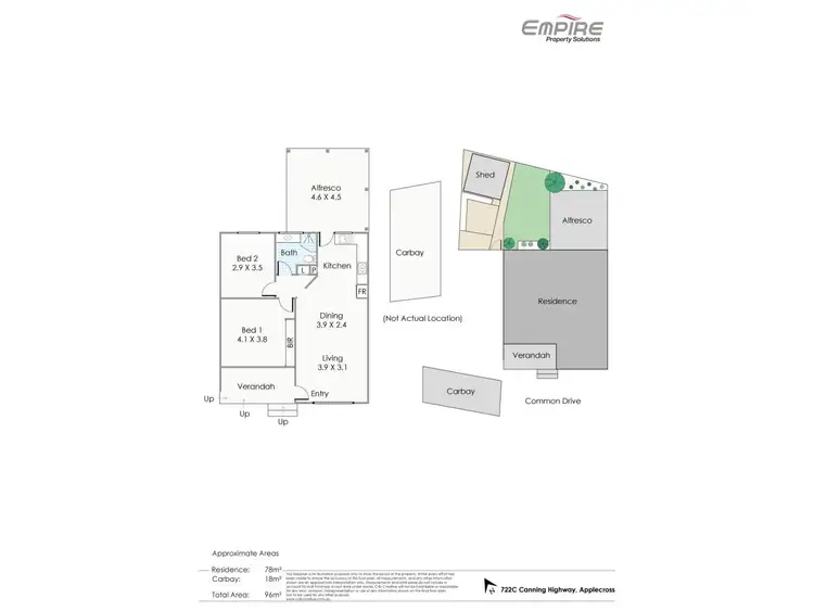 Floorplan of Homely villa listing, 722C Canning Highway, Applecross WA 6153